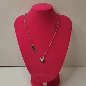 Lia Sophia Fortune Cookie Believe in Yourself Y2K Metallic Feminine 14" Necklace